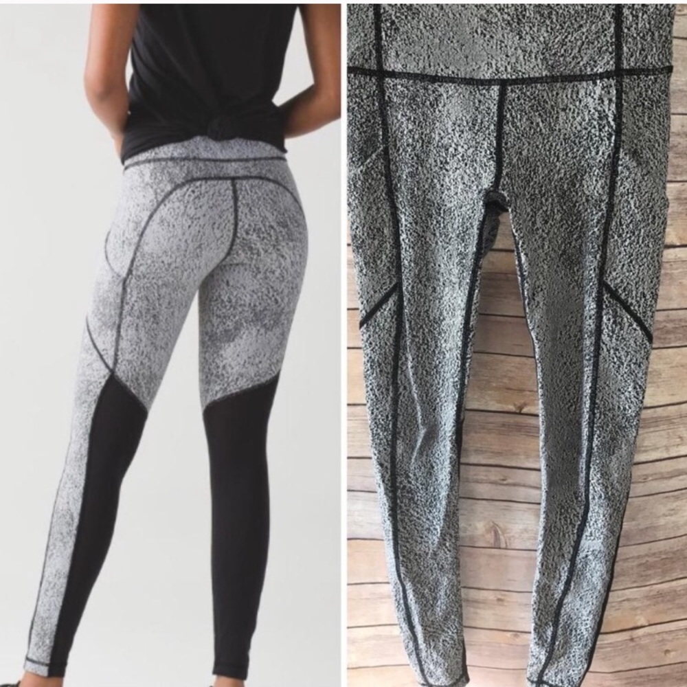 Grey mesh lululemon leggings